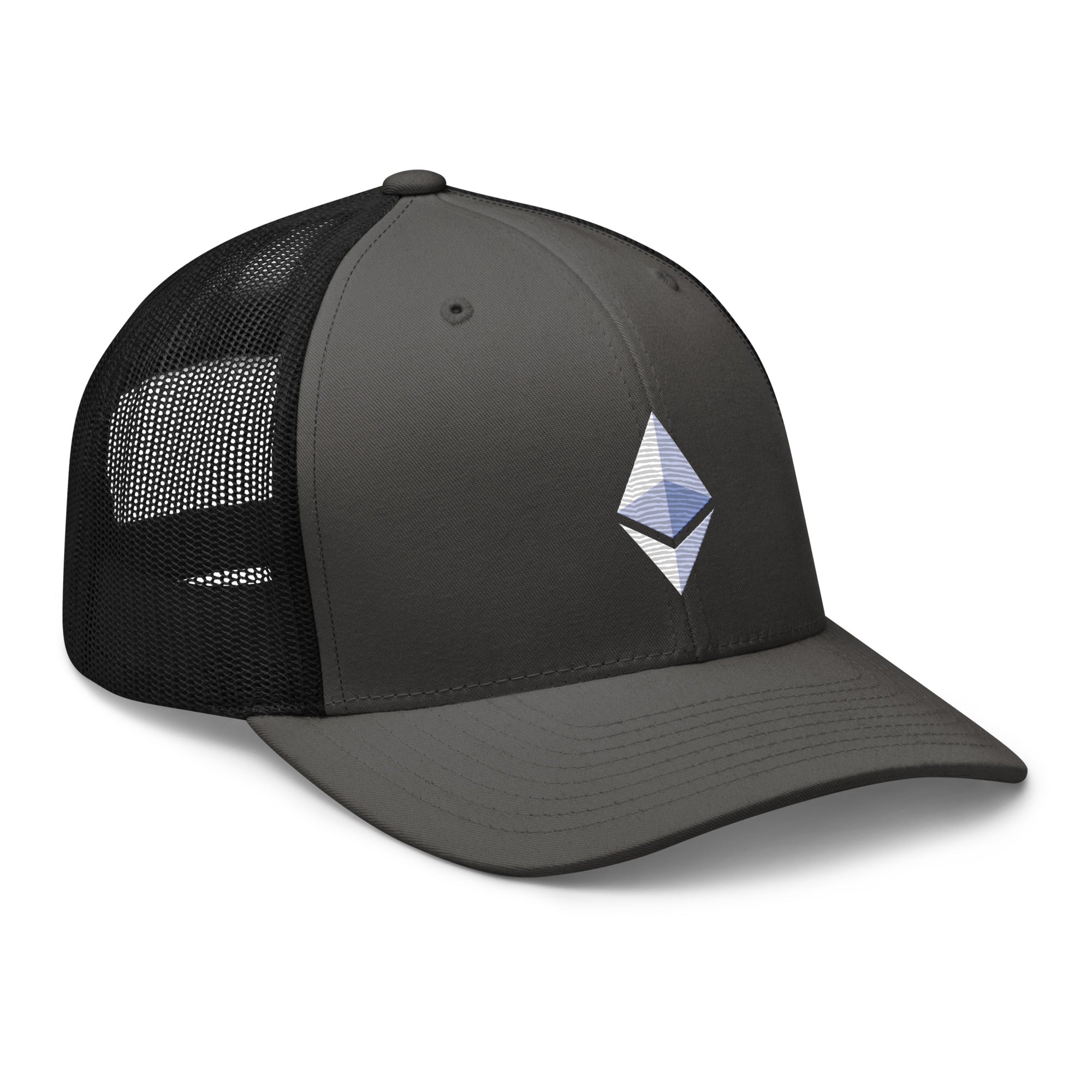 ETH Ethereum Cryptocurrency Symbol Trucker Cap Snapback Hat