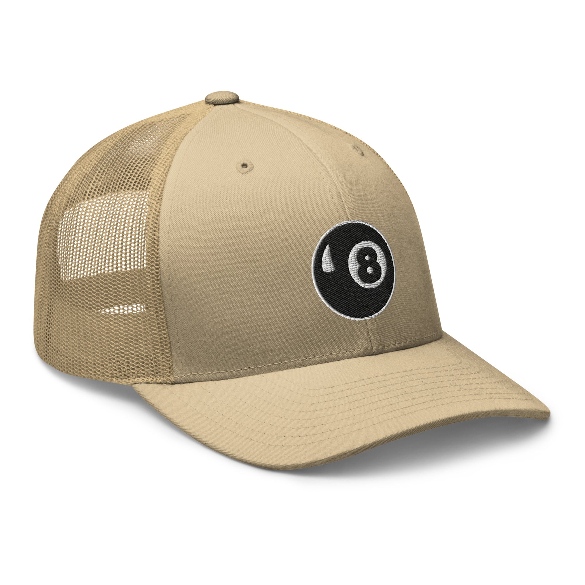 8 Ball Pool Billiards Embroidered Retro Trucker Cap Snapback Hat