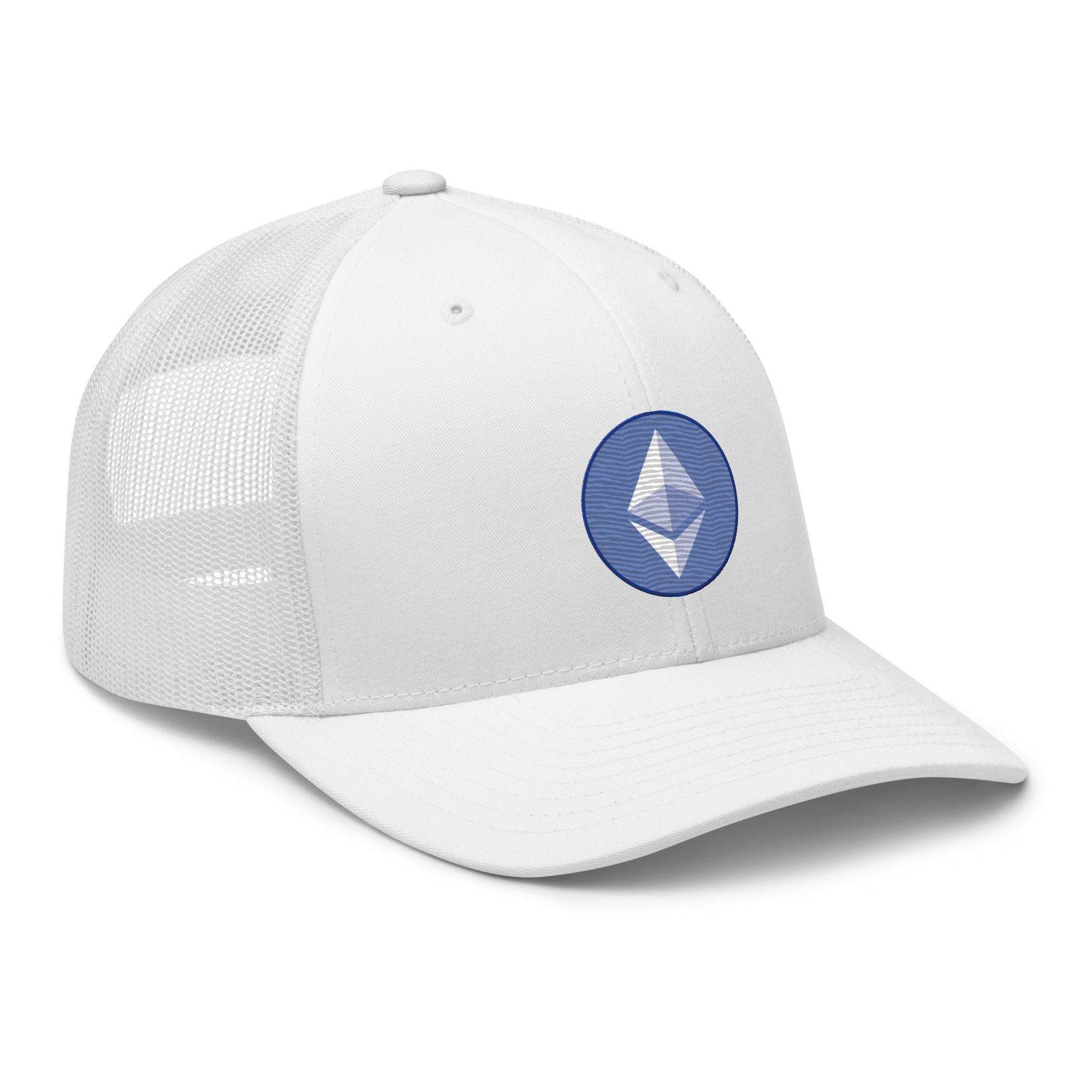 ETH Ethereum Round Logo Cryptocurrency Symbol Trucker Cap Snapback Hat