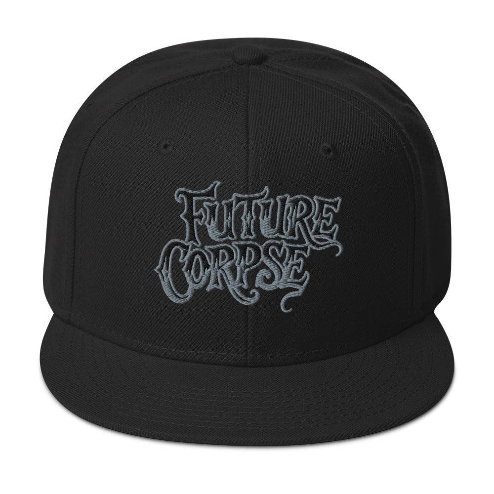 Future Corpse Horror Flat Bill embroidered snapback hat, product image 4