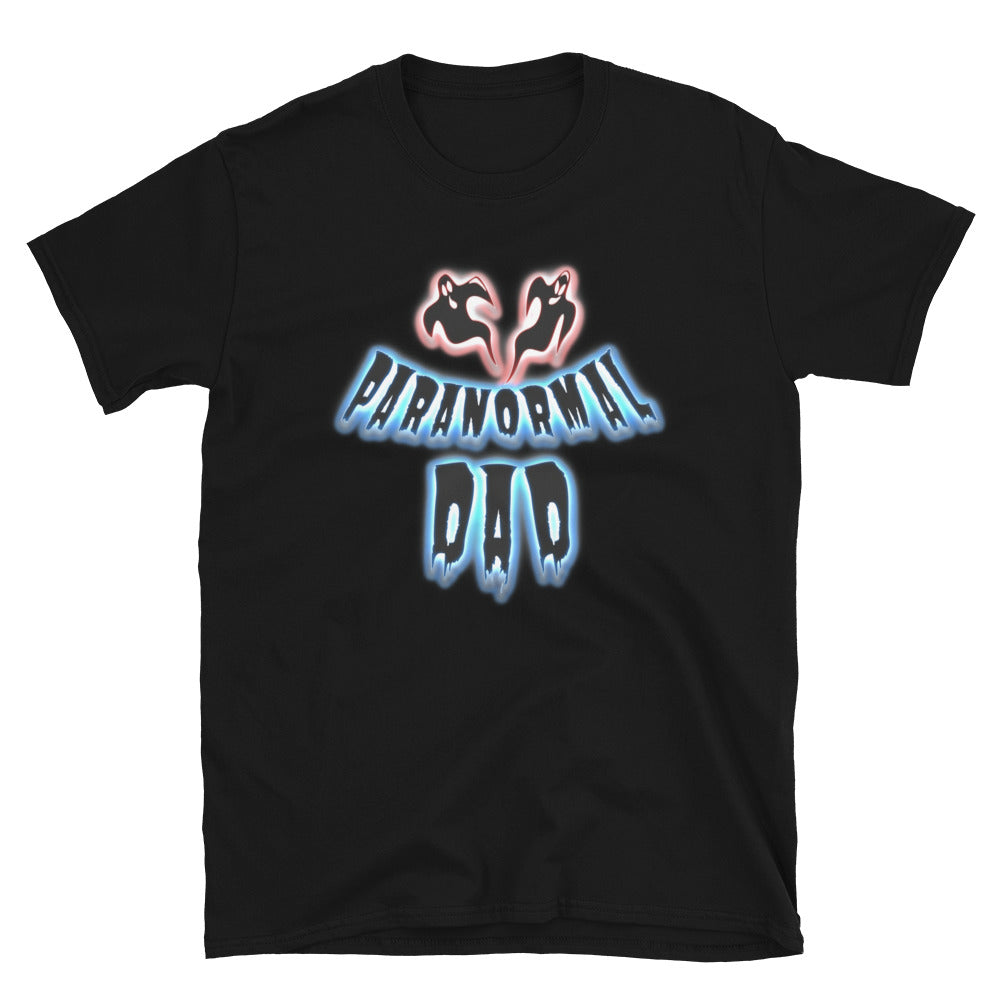 Paranormal Ghost Dad design on unisex T-shirt, front view