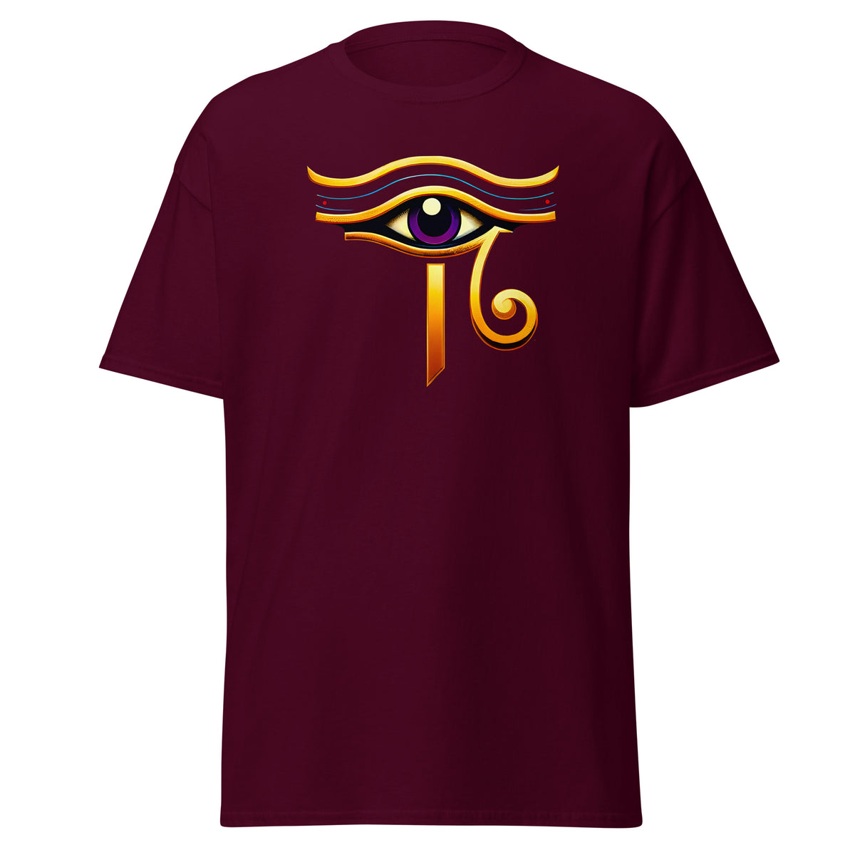 Eye of Ra Sun God design on unisex T-shirt, front view