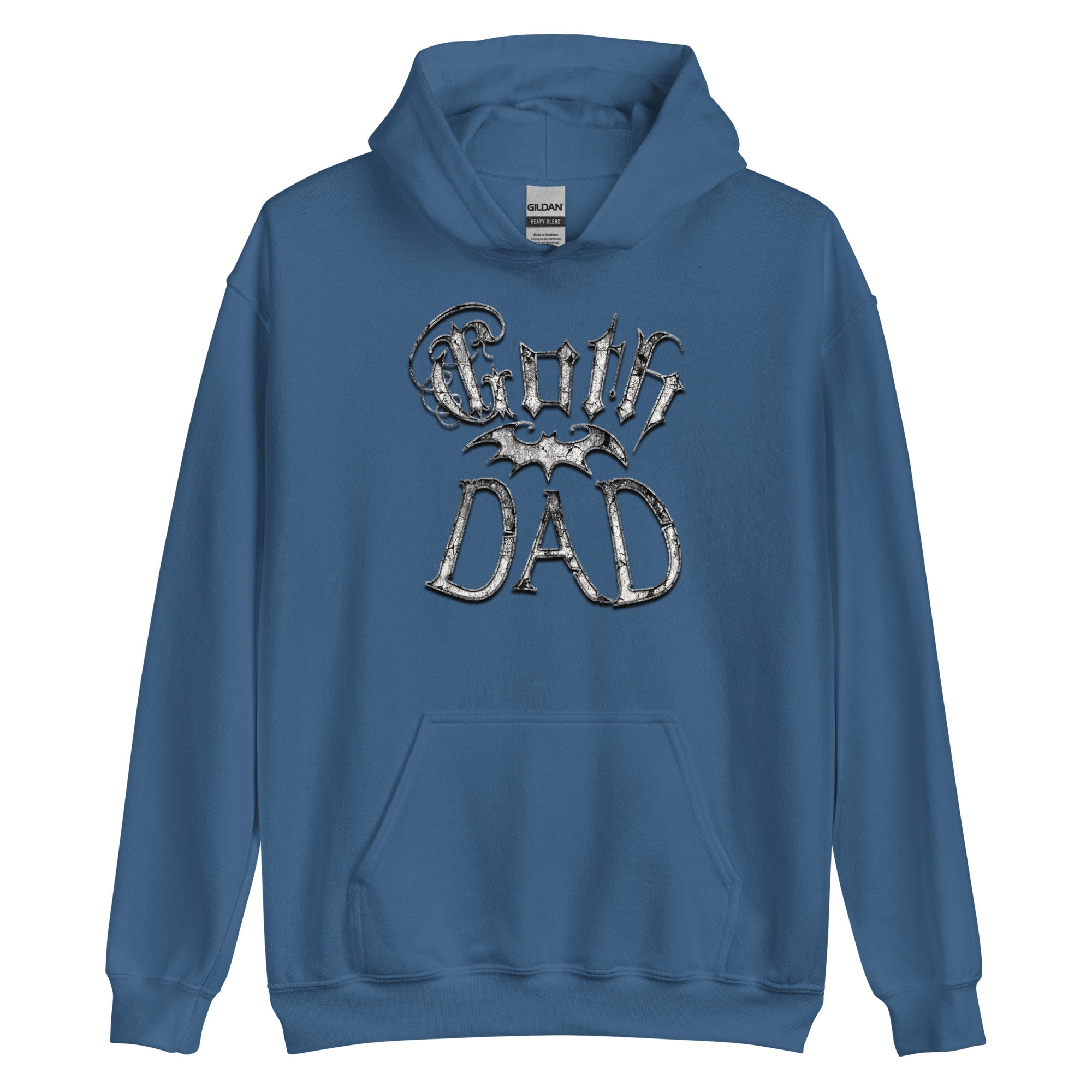White Goth Dad with Bat Father's Day Gift Pullover Hoodie Sweatshirt