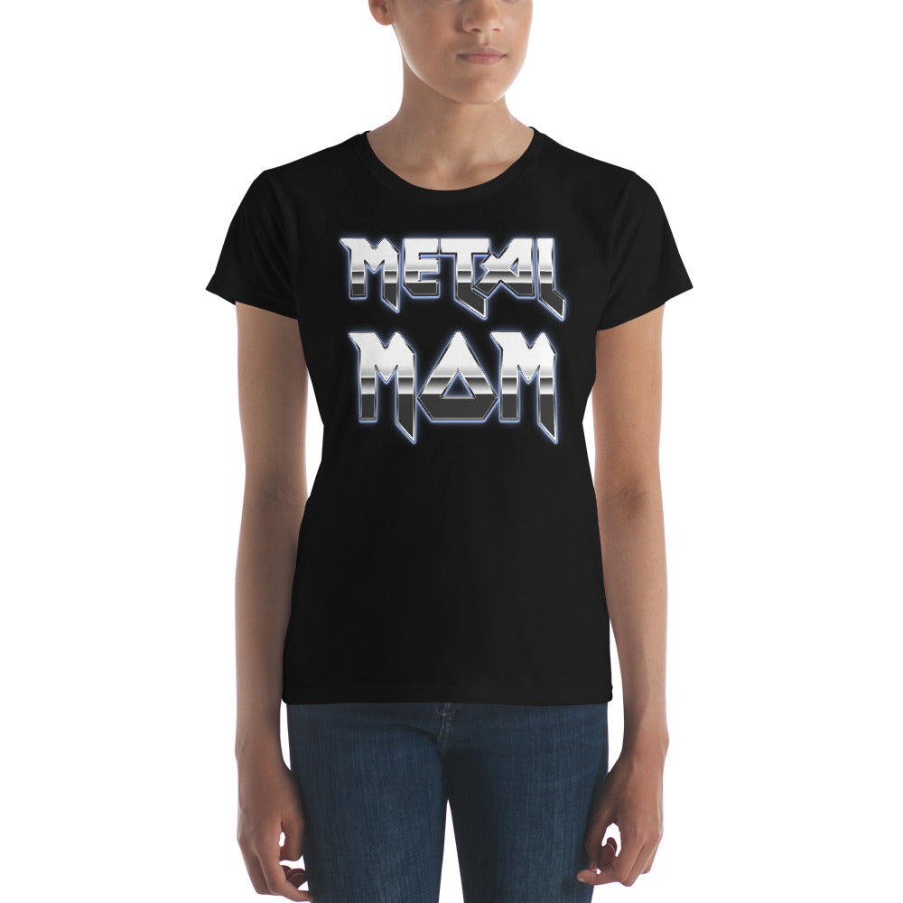 Metal Mom Heavy Metal Music Mother's Day Women's Short Sleeve Babydoll T-shirt