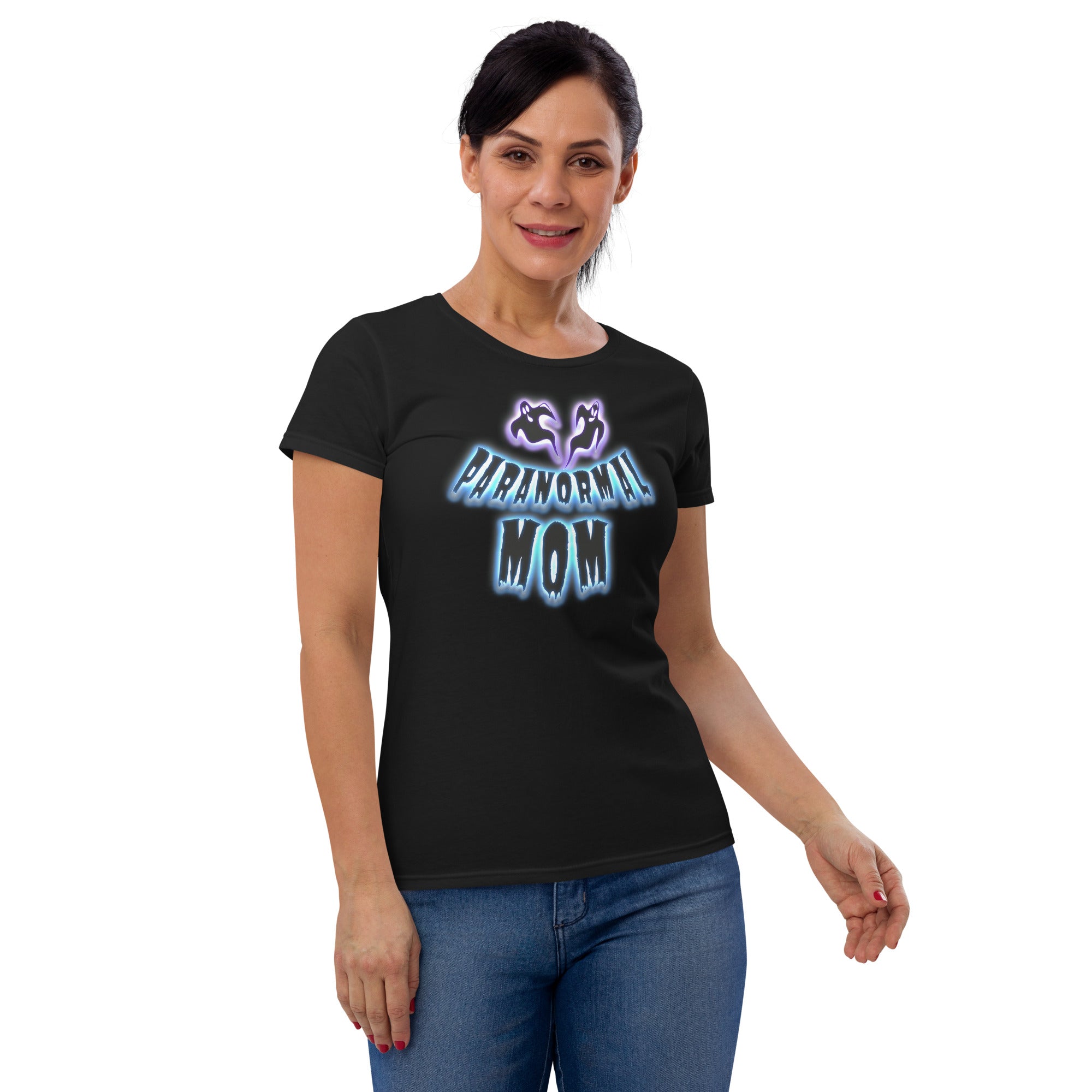 Paranormal Ghost Mom Poltergeist Mother's Day Women's Short Sleeve Babydoll T-shirt