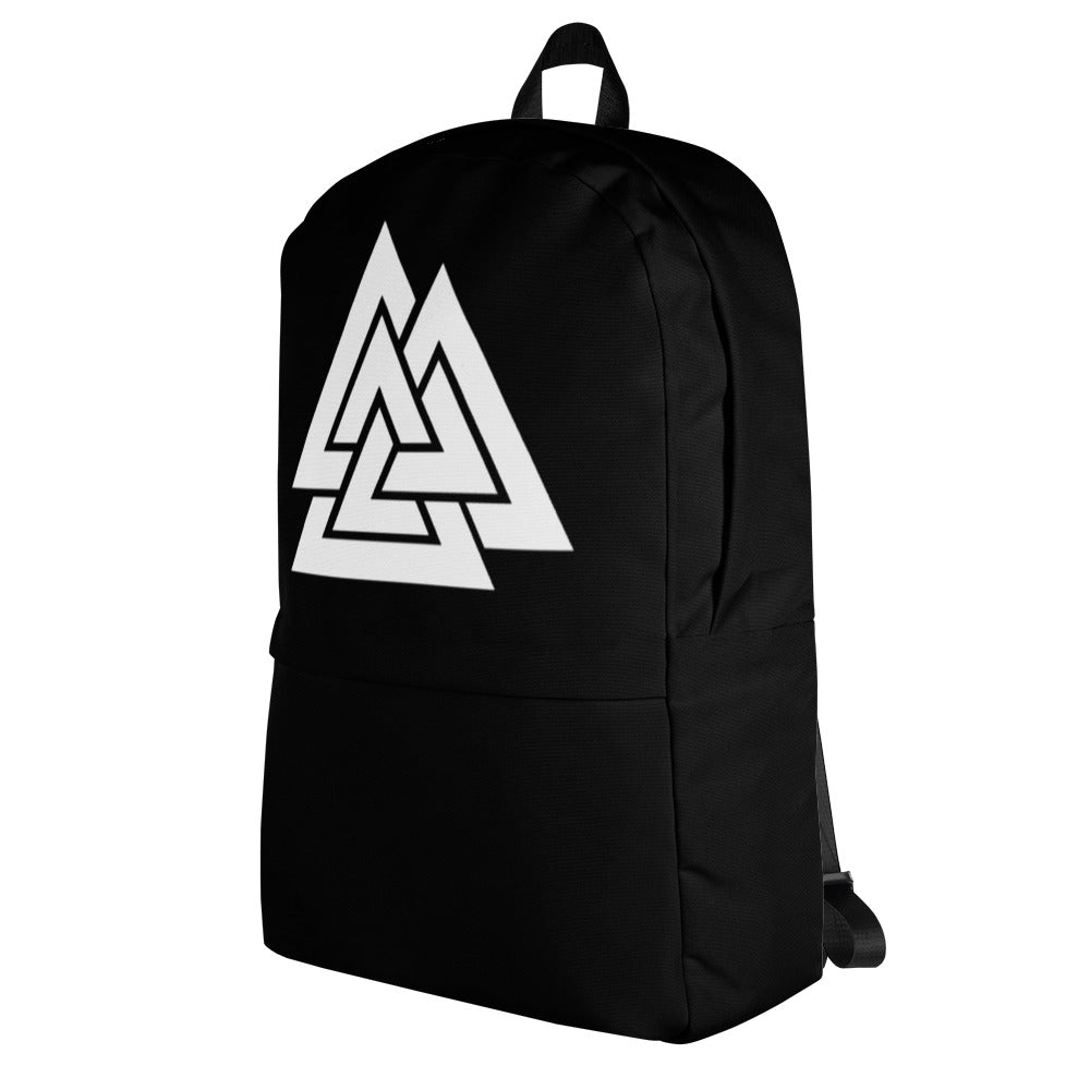 Viking Symbol Valknut Triangles of Power and Glory Backpack School Bag - Edge of Life Designs