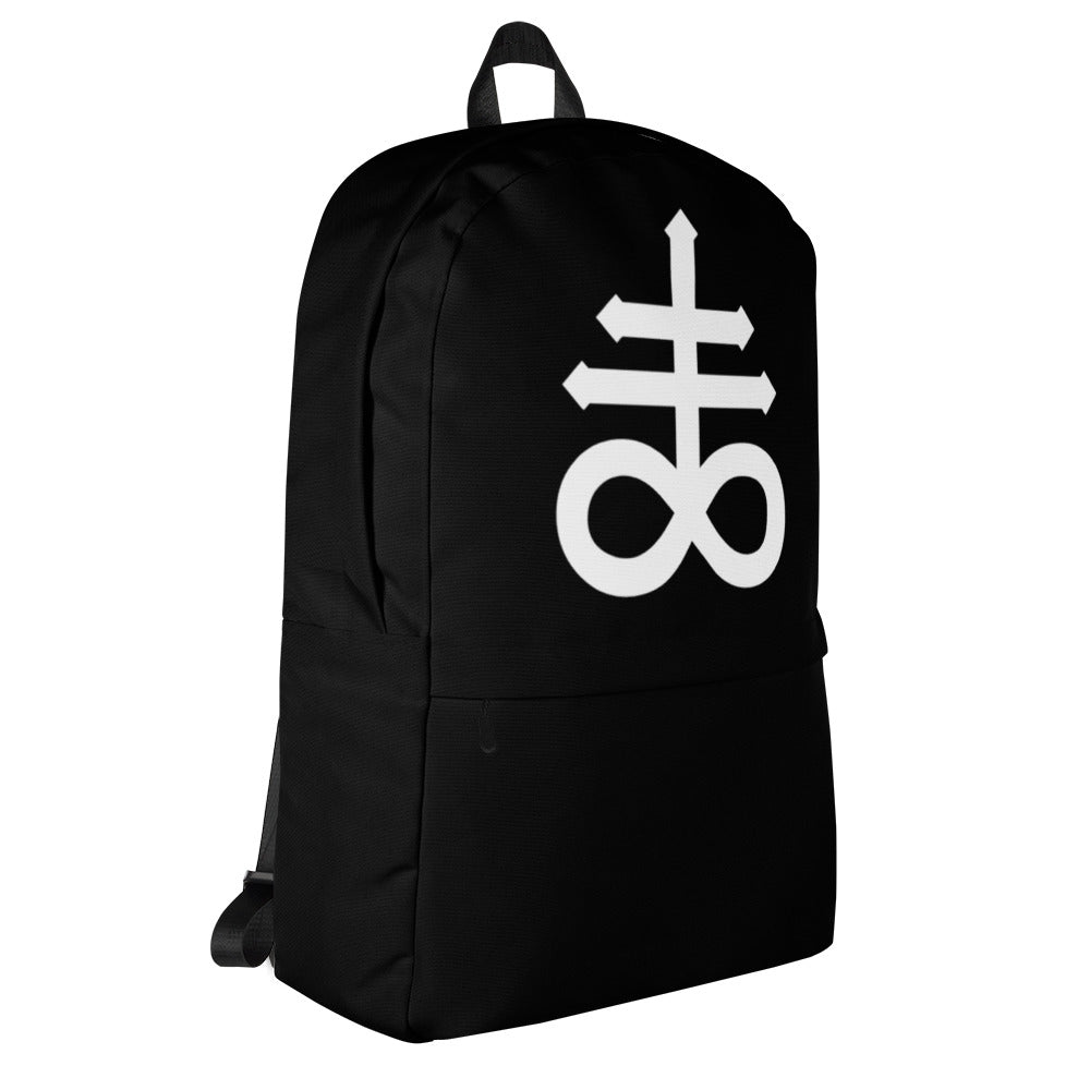 The Leviathan Cross of Satan Occult Symbol Backpack School Bag Black Sulfur - Edge of Life Designs