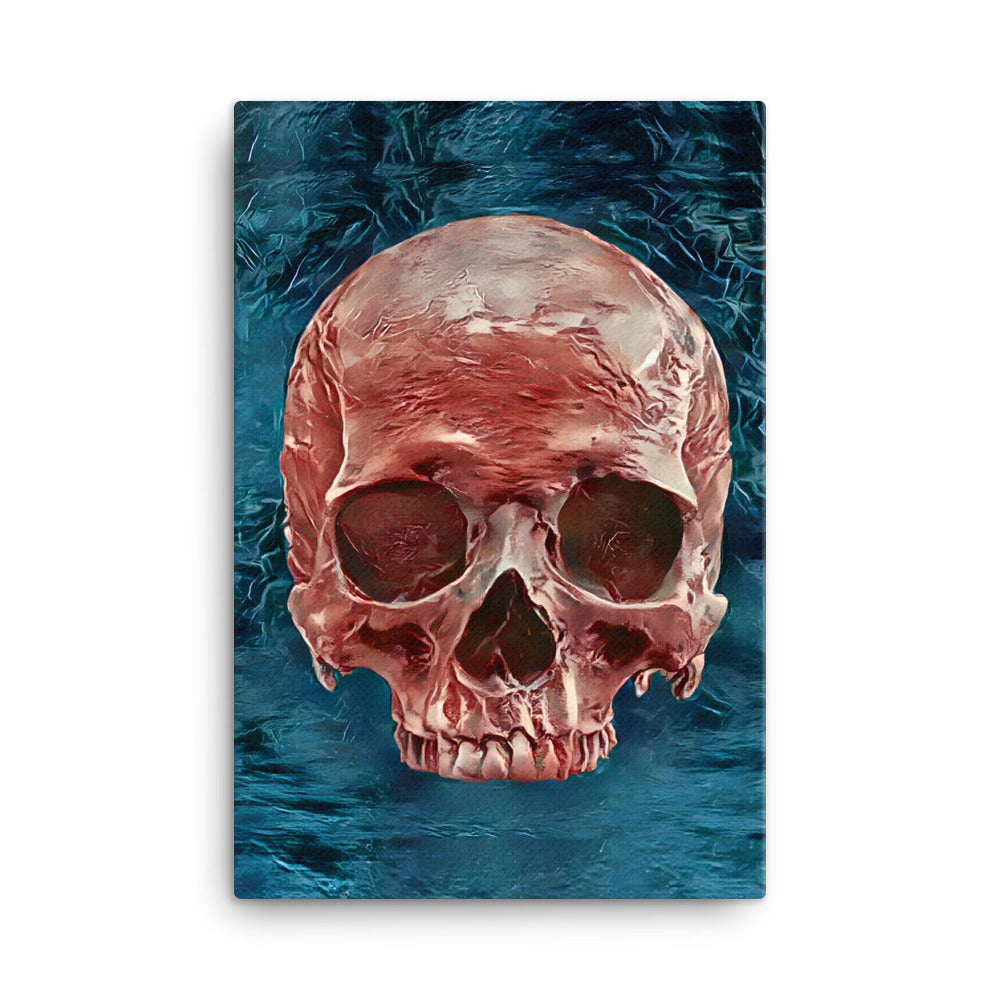Gothic Horror Skull Deep Color on Canvas