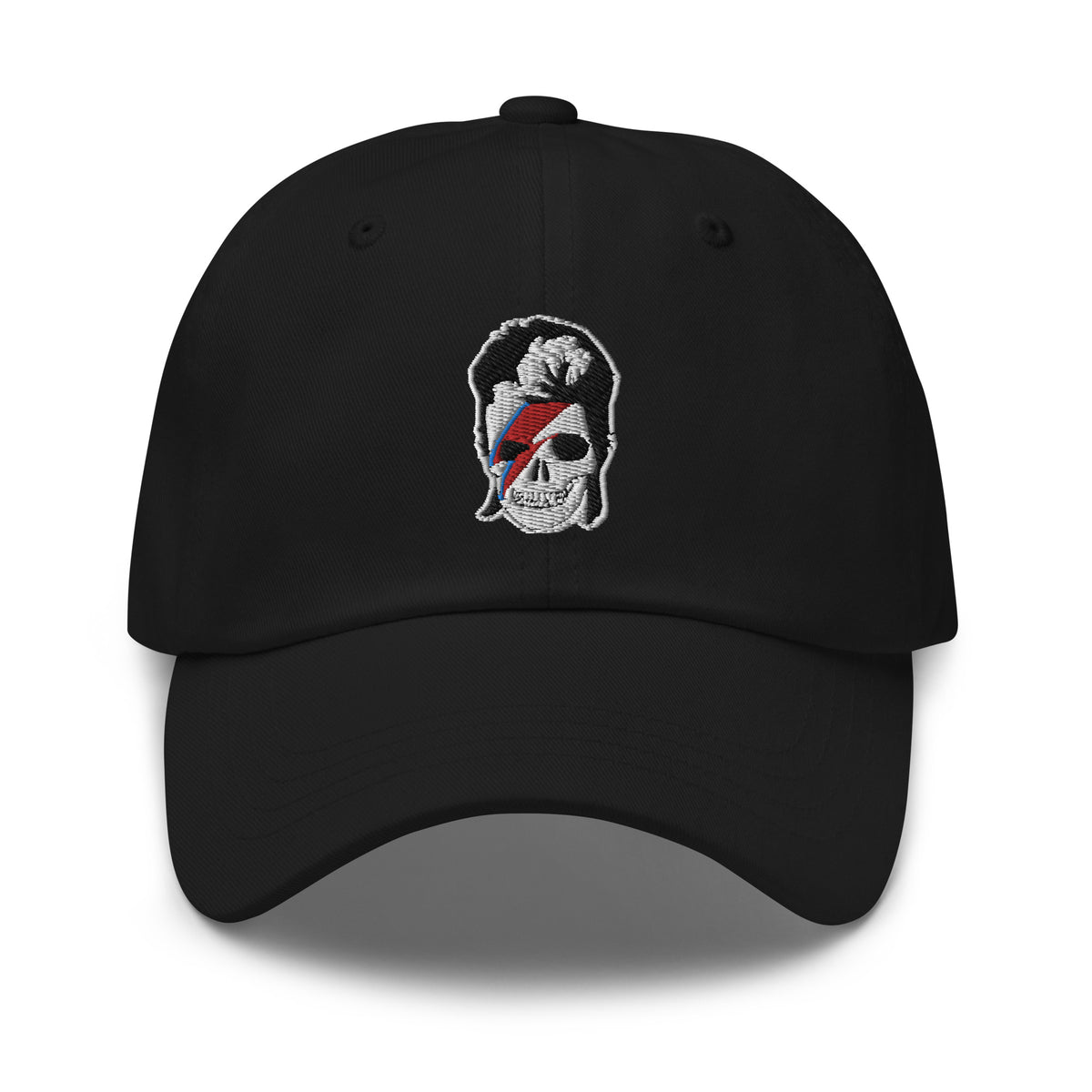 Lightning Bolt Skull David Bowie embroidered dad hat, product image 1