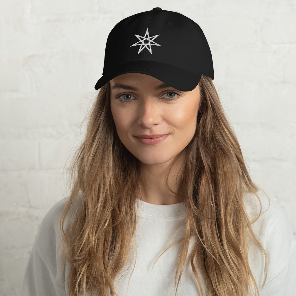 Elven Star Embroidered Baseball Cap Pagan Witchcraft Symbol Dad hat - Edge of Life Designs