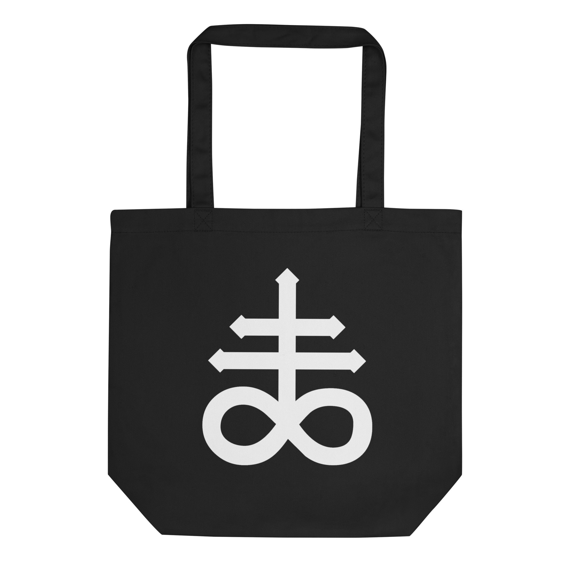 The Leviathan Cross of Satan Occult Symbol Eco Tote Bag Black Sulfur - Edge of Life Designs