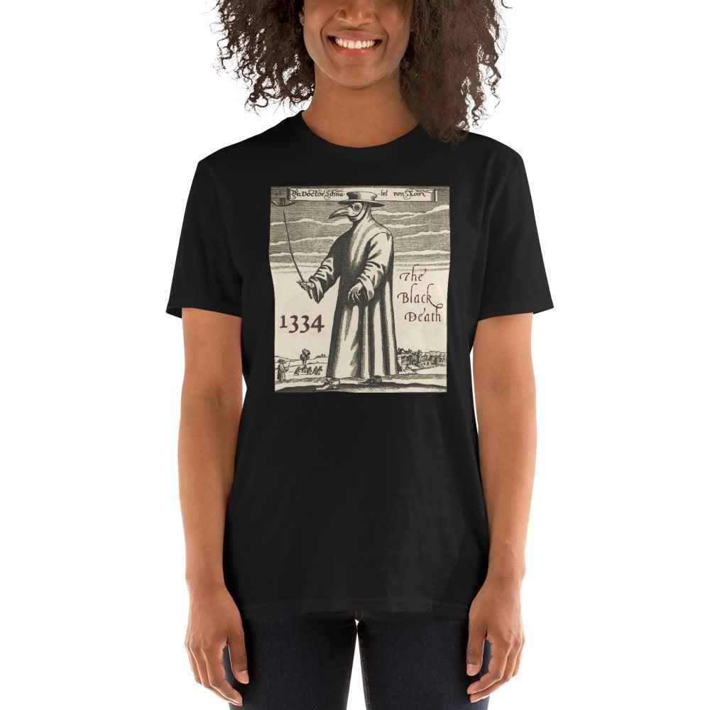 1334 The Black Death Plague Doctor Men's Short Sleeve T-Shirt - Edge of Life Designs