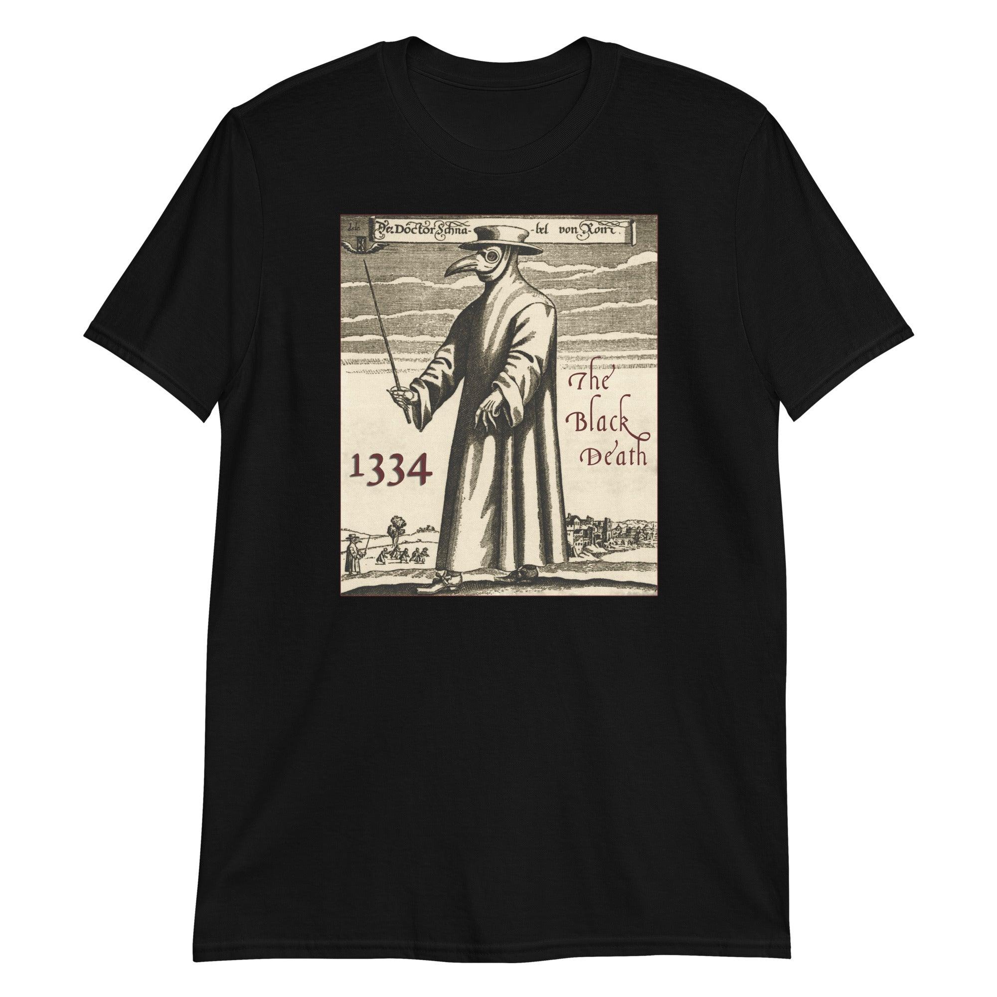 1334 The Black Death Plague Doctor Men's Short Sleeve T-Shirt - Edge of Life Designs