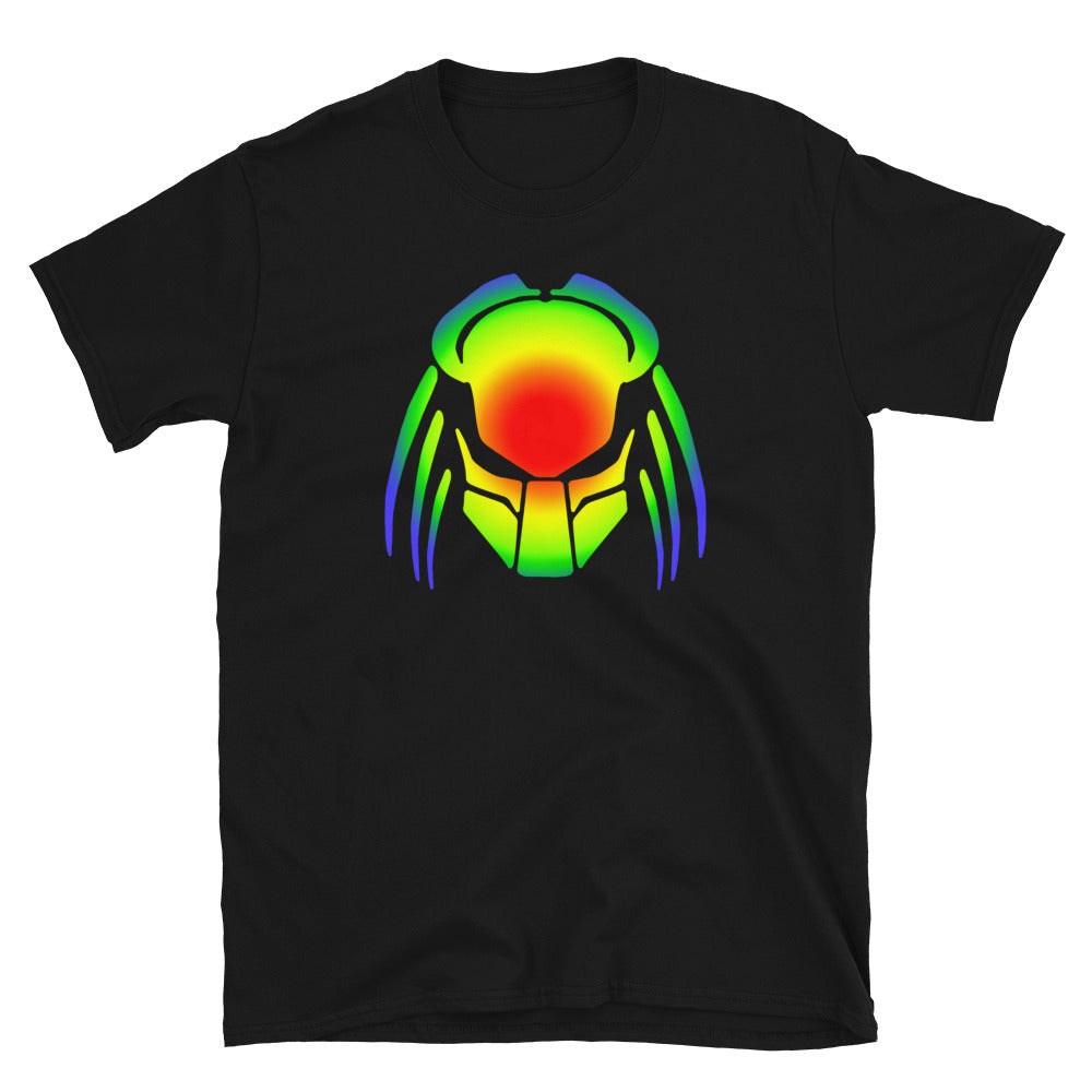 Heat Vision Predalien design on unisex T-shirt, front view