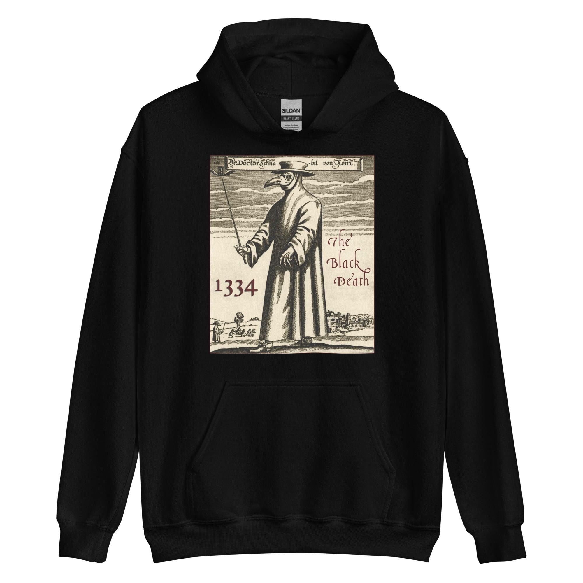 1334 The Black Death Plague Doctor Unisex Hoodie Sweatshirt - Edge of Life Designs