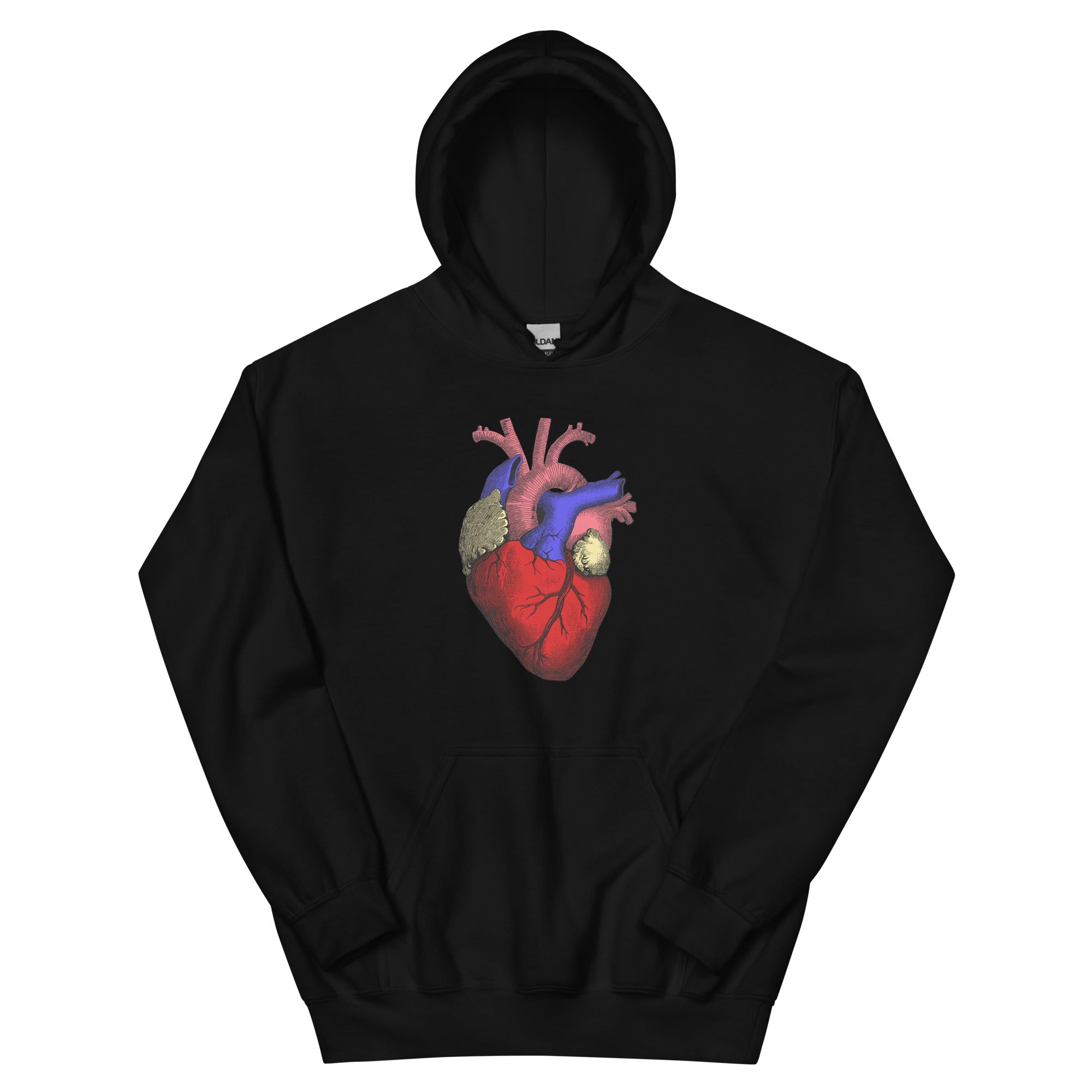 Anatomical Human Heart Medical Art Unisex Hoodie Sweatshirt Full Color - Edge of Life Designs