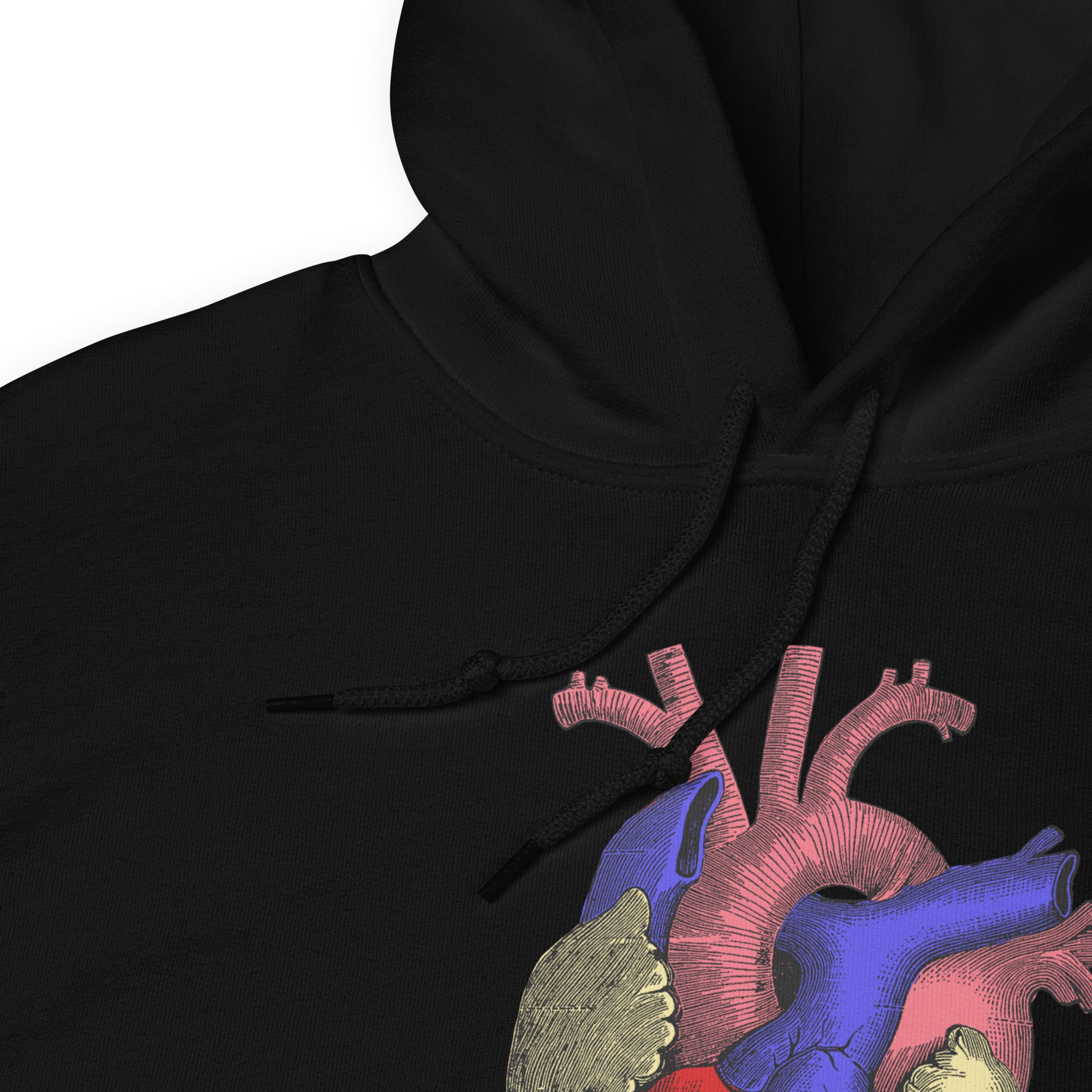 Anatomical Human Heart Medical Art Unisex Hoodie Sweatshirt Full Color - Edge of Life Designs