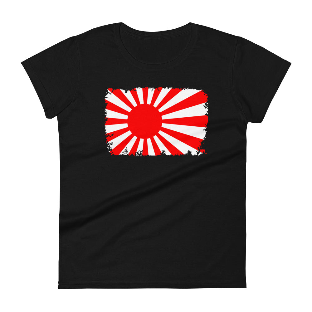 The National Flag of Japan Land of the Rising Sun Women's Short Sleeve Babydoll T-shirt