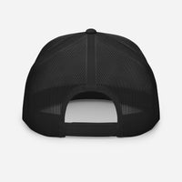 Charcoal/ White trucker hat featuring Anime Eyes Samurai Snapback embroidered artwork, product image 3