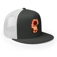 Royal/ White/ Royal trucker hat featuring Samurai Rising Sun Snapback embroidered artwork, product image 6