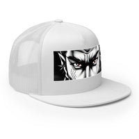 trucker hat featuring Anime Eyes Samurai Snapback embroidered artwork, product image 9