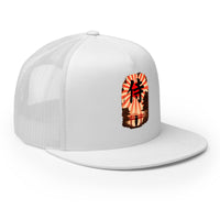 trucker hat featuring Samurai Rising Sun Snapback embroidered artwork, product image 9