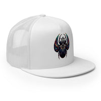 trucker hat featuring Mechanical Scarab embroidered artwork, product image 9