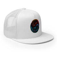 trucker hat featuring Yin Yang Dragon Snapback embroidered artwork, product image 9