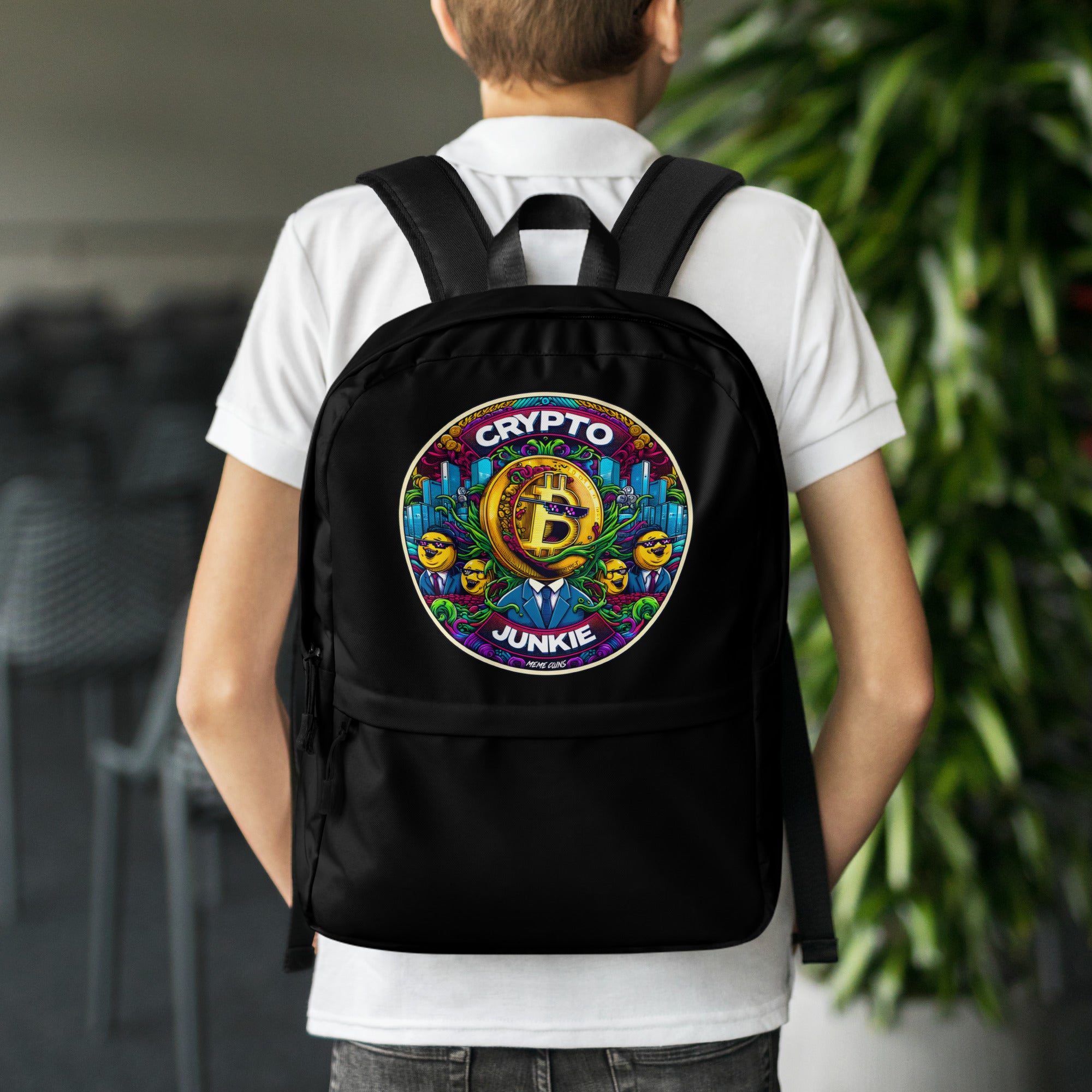 Meme Coins Rule! Crypto Junkie Bitcoin Altcoins Backpack Bag