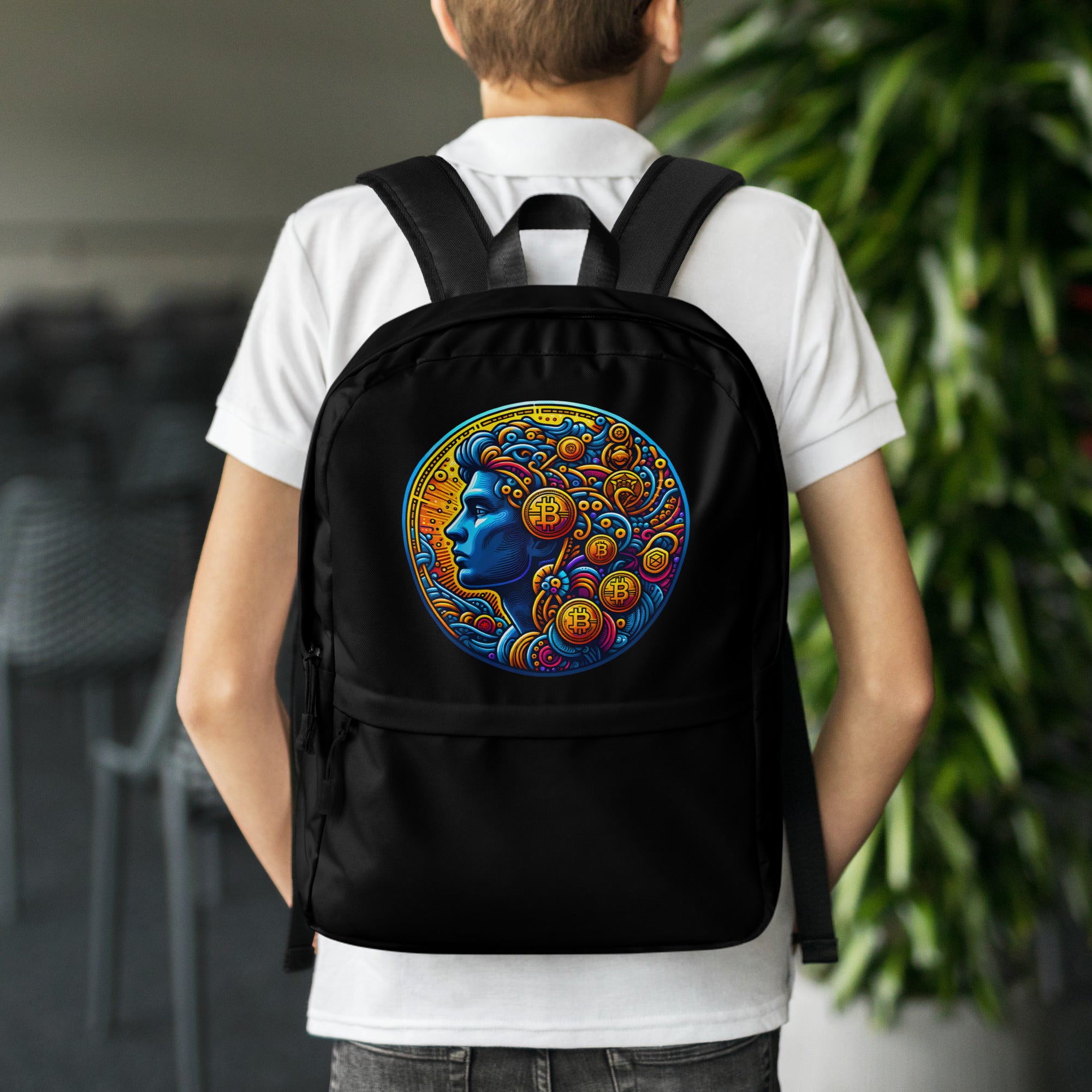 Digital Asset Bitcoin BTC Crypto Coin Token Backpack Bag