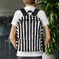 Unisex backpack with padded shoulder straps, back view