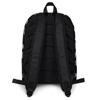 Unisex backpack with padded shoulder straps, back view