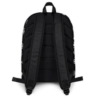 Unisex backpack with padded shoulder straps, back view