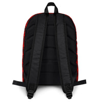 Unisex backpack with padded shoulder straps, back view