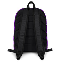 Unisex backpack with padded shoulder straps, back view
