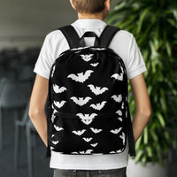 Unisex backpack with padded shoulder straps, back view