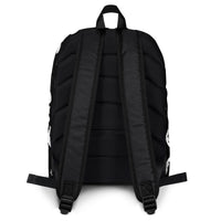 Unisex backpack with padded shoulder straps, back view