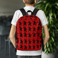 Unisex backpack with padded shoulder straps, back view