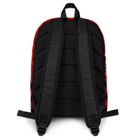 Unisex backpack with padded shoulder straps, back view