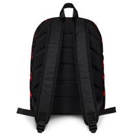 Unisex backpack with padded shoulder straps, back view