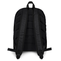 Unisex backpack with padded shoulder straps, back view