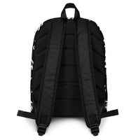 Unisex backpack with padded shoulder straps, back view