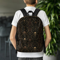 Unisex backpack with padded shoulder straps, back view