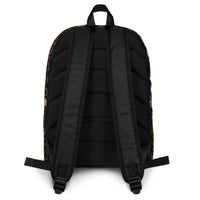 Unisex backpack with padded shoulder straps, back view
