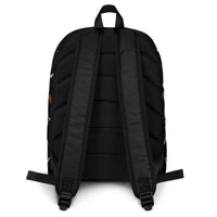 Unisex backpack with padded shoulder straps, back view