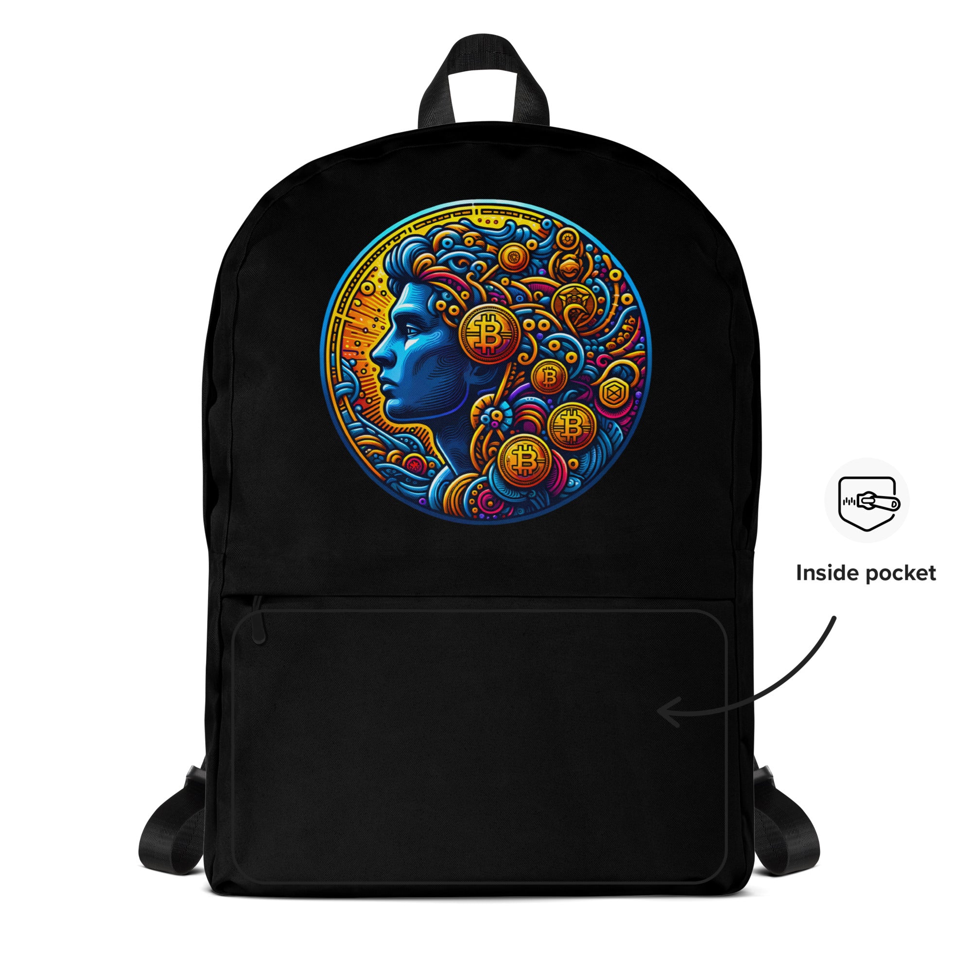 Digital Asset Bitcoin BTC Crypto Coin Token Backpack Bag