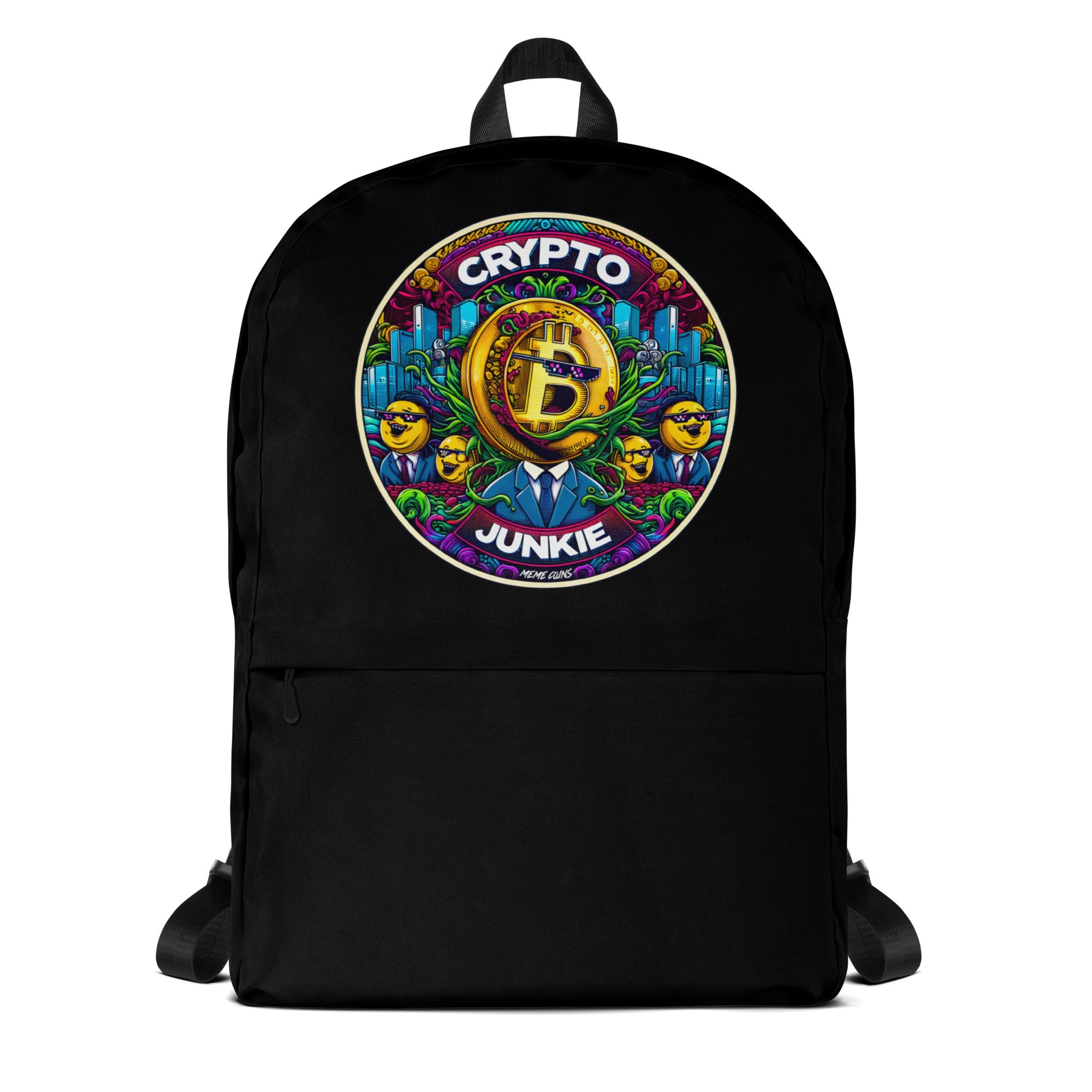 Meme Coins Rule! Crypto Junkie Bitcoin Altcoins Backpack Bag