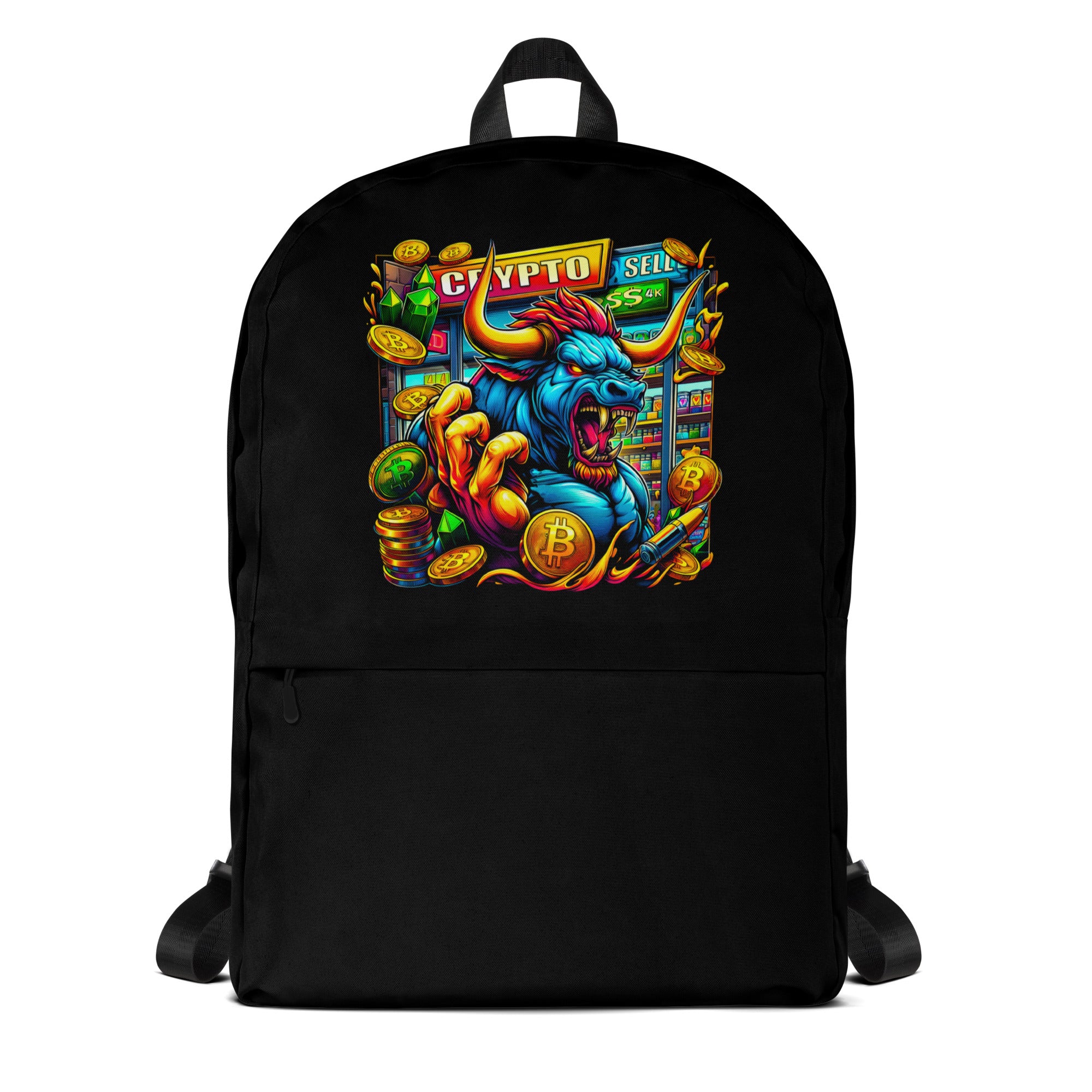 Crypto Bull Run Buy Sell Bitcoin Backpack Bag