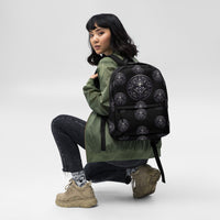 All-Seeing Eye artwork on unisex backpack, front view