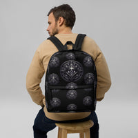All-Seeing Eye artwork on unisex backpack, front view